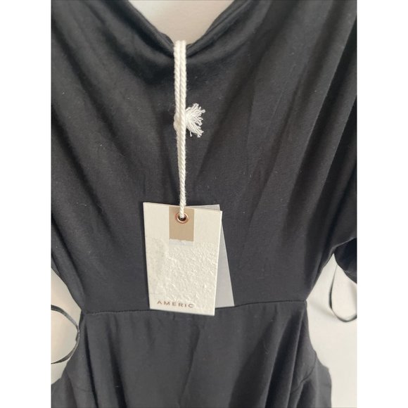 Good American Cutout Bodycon Midi Dress Black Women’s Size 5/2XL  NWT - Picture 8 of 11